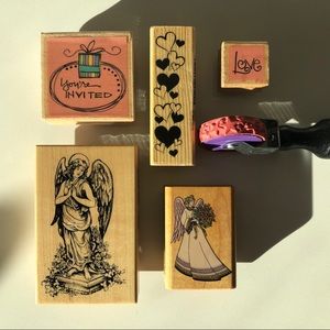 Valentine’s Love & Angel Rubber Stamp Set (New)